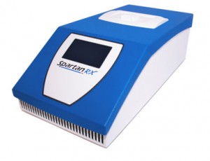 In the RAPID Gene trial, a bedside genetic test was used to identify patients who carried the at-risk genetic variant CYP2C19*2 at the time they were being treated with cardiac stenting for an acute coronary syndrome or stable angina. The point-of-care genetic testing system was the Spartan RX CYP2C19, manufactured by Spartan Biosciences Inc. of Ottawa, Ontario. (Photo copyright Spartan Biosciences Inc.)