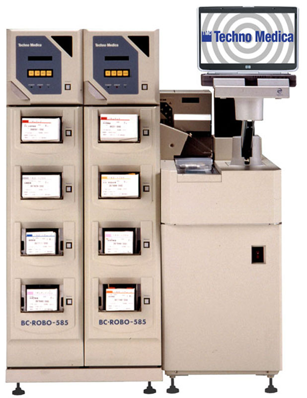 BC ROBO™ 585 is designed to automatically label and select blood collection tubes. Photo courtesy: www.pvt.de