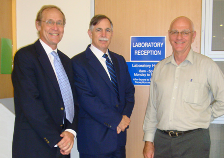 Middlemore Hospital Laboratory: (from left) Ross Boswell, Robert Michel, Kevin Tebbutt.