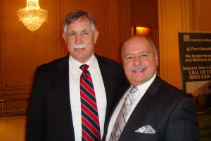 In San Diego, California, this week, the California Clinical Laboratory Association (CCLA) conducted its 2013 Annual Conference. On hand to deliver presentations were (on left) Robert L. Michel, Editor of The Dark Report, and, (at right) Francisco Velázquez, M.D., President and CEO of Pathology Associates Medical Laboratories (PAML).