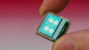 This biosensing chip has been created by researchers in EPFL's Integrated Systems Laboratory. (Photo/caption copyright: Alain Herzog/EPFL.)