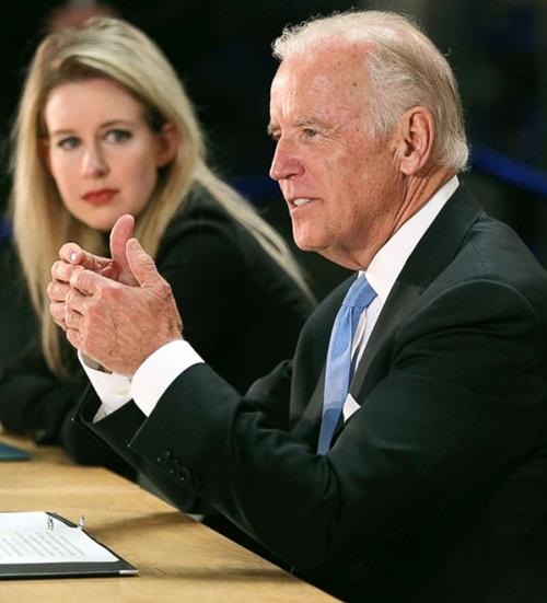 Joe Biden with Elizabeth Holmes